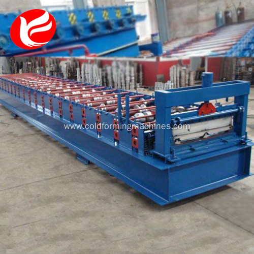 Joint-hidden roof and wall panel making machine